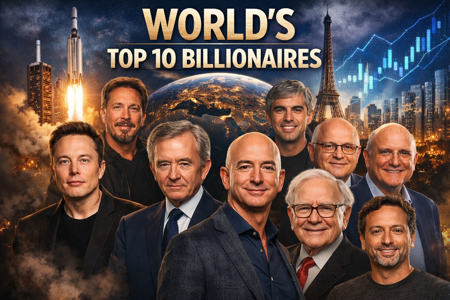 World’s Top 10 Billionaires of the Year: The Ultimate Global Rich List